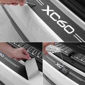 자동차 트렁크 장식 보호 스티커 범퍼 볼보 호환 XC60 S60 V40 V50 V70 S80 V60 S40 액세서리 1 피스, [05] 1pc Fo S60, 1개