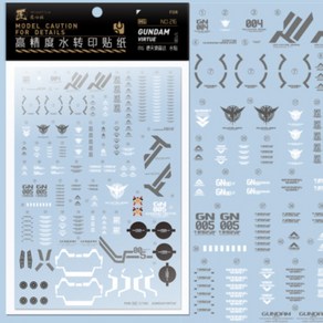 하비미오데칼 MG216 MG 더블오 바체 건담 습식데칼 재단 프라모델 모형 건담, 1개
