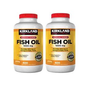 Kikland Signatue Fish Oil 커클랜드시그니쳐 EPA+DHA 피쉬오일 1000mg 소프트젤 400정 2개