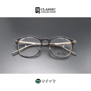 비제이 클래식 BJ CLASSIC P521 C19 카키 그레이 라운드 스퀘어 안경