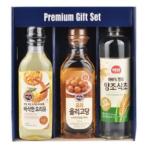 추석 선물세트 3종 식용유 올리고당 식초, 1개, 500ml