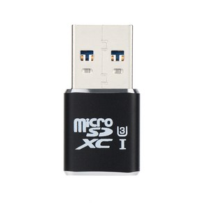 USB 플래시 카드 리더 어댑터 3 in 1 USB 3.0 Mico-SD Mico SDXC TF 카드 리더, 검은색, 01 Black