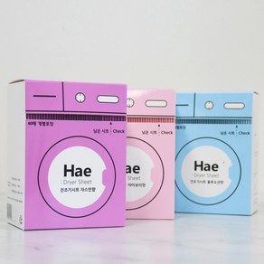 해 hae 건조기시트 드라이 빨래방 뽑아쓰는 종이형 섬유유연제 3종향, 1개, 40개입, 달콤 아이보리