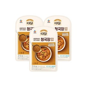 백설 다담 청국장찌개양념 130g x 3개 요리양념 간편조리