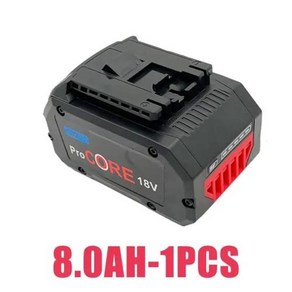 PoCORE 교체 배터리 보쉬 전문 무선 도구 BAT609 BAT618 GBA18V80 21700 셀용 18V 8000mAh, 1개입, 1개