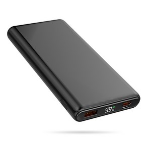 휴대용 PD 22.5W QC3.0 고속충전 보조배터리 PD30W 10000mAh, 블랙