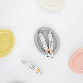 [정품] 사쿠잔 데이즈 그릇 모음 컬렉션 (5색상) 일본 접시, 타원접시 S, 아이보리, 1개