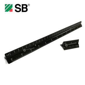 SB 알루미늄 삼각스케일 STS-300 (30cm 5cm) 삼각스케일자 스케일 스케일자