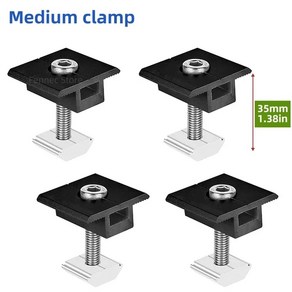 LED태양열 태양광 가로등 쏠라등 모듈 거치대 엔드 클램프 패널 장착용 PV 고정용 30mm 35mm 4 개 10 20, 11 TypeB-4PCS-35MM