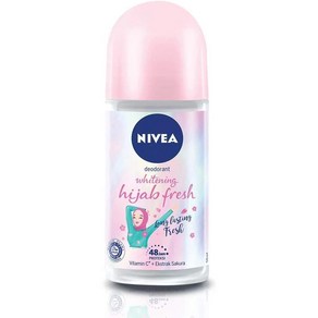 [니베아 데오드란트 일본직구] Nivea 니베아 여성용 제한 데오드란트 롤온 Whitening Hijab Fresh 50ml 해외직송품