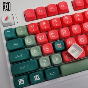 MOA GMK 수박 워터멜론 키캡 PBT 5면 염료승화 (126키), 체리