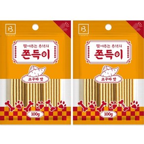 브리더랩 강아지 찢어주는 쫀득이 100g, 고구마맛, 2개