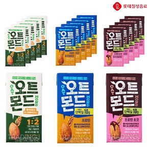 [트레이딩제이]롯데칠성 오트몬드 190ml(아몬드5+프로틴5+초코5) 헬스 운동 우유 단백질 음료수, 1개, 190ml