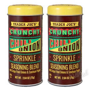 [1+1] 크런치 칠리 어니언 스프링클 시즈닝 블렌드 75g TRADER JOE'S CRUNCHY CHILI ONION SPRINKLE SEASONING BLEND, 2개