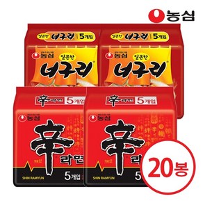 농심 신라면 10개 + 얼큰한 너구리 10개, 1개