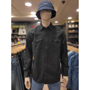 리바이스 무료배송!! 깔끔한 면 100% 소재의 기본 데님 셔츠!! 블랙 컬러로 깔끔하게!!! LEVI'S 클래식 웨스턴 데님셔츠 블랙[NC불광]85745-0