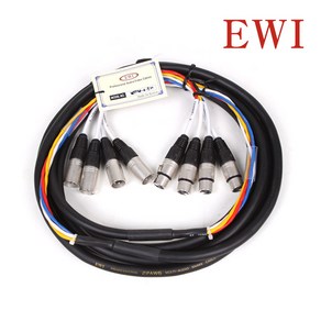 EWI MTFM-4 4채널 패치 스네이크 멀티케이블 XLR-XLR 15M, 5M