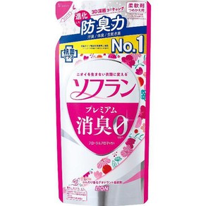 라이온 소프란 프리미엄 탈취 플로럴 아로마 향기 리필용 420ml [유연제], 단일, 1개