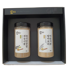 쥐눈이콩청국장분말300g 발아보리미숫가루300g 선물세트, 300g, 1개