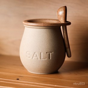 도자기 양념통 소금 설탕 항아리 스푼 세라믹 조미료통 SALT 450ml 1개, SALT 450ml * 1개