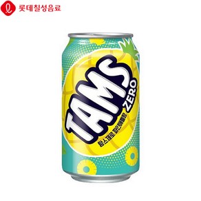 롯데 탐스제로 파인애플 355ml x 24캔 업소용 / 업소용 탄산음료 한박스, 24개