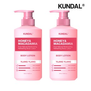 쿤달 허니 앤 마카다미아 퓨어 바디로션 일랑일랑 500ml x2개, 2개