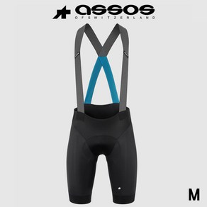 ASSOS 타르가 빕 숏 / 아소스 이큅 RS 빕 숏 S9 타르가 남성용 여름 멜빵반바지 EQUIPE RS Bib Shots S9 TARGA Black / Cybe Blue