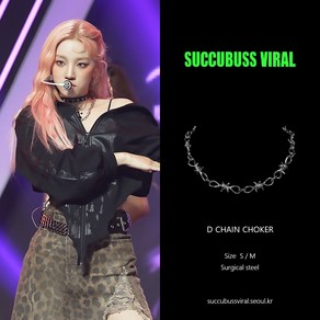 PUNKY CHOKER / 펑크 초커 / 철조망 가시 레이어드 고딕 펑크 고스 스타일 /서큐버스 바이럴