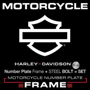 할리 데이비슨 바이크 번호판가드＋번호판볼트 MFMC13 HARLEY DAVIDSON 3LINE ＋ BOLT, D11, 1개