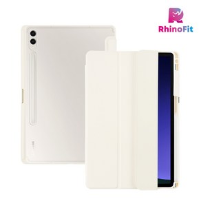 라이노핏 (갤럭시탭 S9+ / S10+ 공용) 클리어쉴드 북커버 케이스, 아이보리, 1개