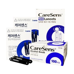 [아이센스] 케어센스 혈당 측정시험지100매+채혈침100매+알콜솜100매