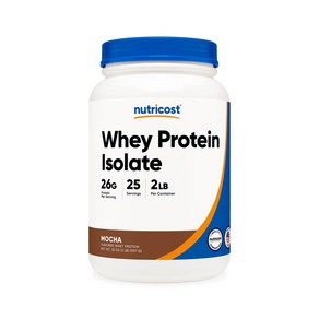 뉴트리코스트 웨이프로틴 아이솔레이트 분리 유청 단백질 WPI 모카맛 2LB, 1개, 907g