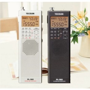 Tecsun PL360 라디오 FM MW SW LW 외부 AM 안테나 야외 안테나 휴대용 라디오 레코더, 02 silve, 1)black