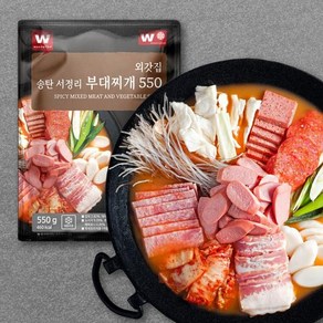 외갓집 햄 소세지 폭탄 부대찌개 550g X 5팩 (라면사리 3개 증정), 5개