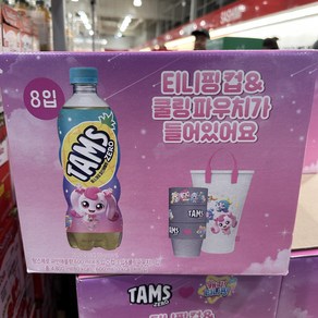 탐스 제로 파인애플향 캐치 티니핑 스페셜 패키지 코스트코 캠핑잔 쿨링파우치, 600ml