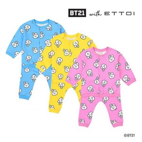 BT21 with 에뜨와BT21 패턴상하쿠키PINKYELLOWBLUE_07Q023041