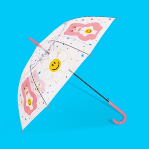 [위글위글X벨리곰] 투명우산 - 스마일위러브 투명 장우산 안전한 튼튼한 대형 자동 우산 387650