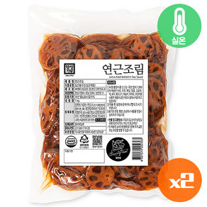 한성기업 한성 대용량 밑반찬 한성 연근조림 1kg (실온) 식자재/업소용/식당용 반찬, 2개