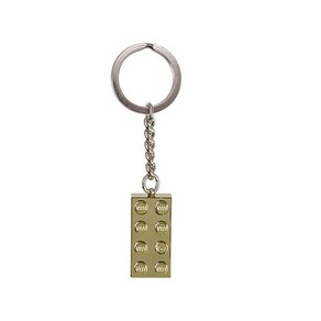 레고 850808 레고® 2x4 골드 블록 열쇠고리 LEGO® Gold 2x4 Stud Key Chain, 1개