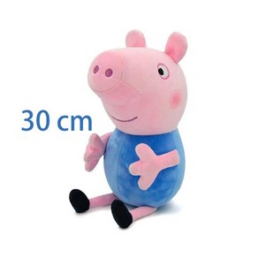 Peppa Pig Geoge 봉제 인형 PP 면 돼지 엄마 아빠 모델 장난감 애니메이션 피규어 어린이 생일 선물 30cm, [06] 무배 Geoge, 1개