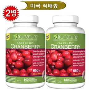 트루네이처 원 퍼 데이 크랜베리 650mg 140정 2팩 By TruNature