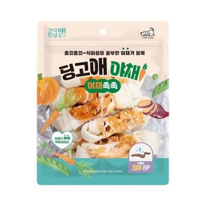 강아지 간식 딩고애 야채 마블링 스틱, 8개, 장어