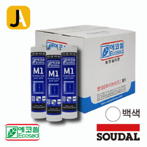 수달 동양실리콘 M1 우레탄실리콘 백색 박스 25개 에코씰 하이브리드 변성 실란트