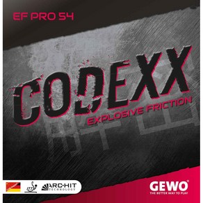 게보 코덱스 프로 54-약 점착성러버(CODEXX EF PRO 54), 검정(Max), 1개