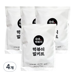 국대떡볶이 밀키트 떡볶이 캠핑요리, 4개, 345g