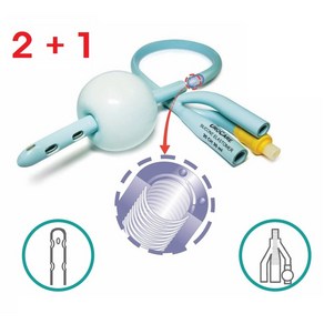 [낱개판매 2+1] Hematuia 카테터 Uocae 3way 헤마츄리아 혈뇨도뇨관, 22ff, 22ff, 24F, 3개