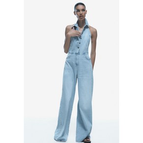 ZARA 자라 데님 홀터 점프수트 6147/125 6147125