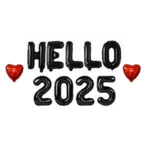 베르트폴 HELLO 2025 풍선세트, 1개, 블랙