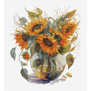 루카스 실십자수 패키지 Vase with Sunflowe B7025, 1개