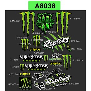 화이트리버 오토바이 스티커 데칼 랩핑 튜닝 스티커 방수 반사, A8038, 1개